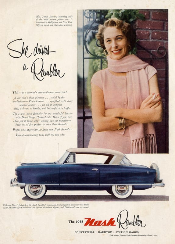 Junkyard Classic/Automotive History: 1955 Rambler Cross Country - How Rambler Won The Compact And Price Wars Of The 1950's And Saved AMC 40 Rambler 1953 woman