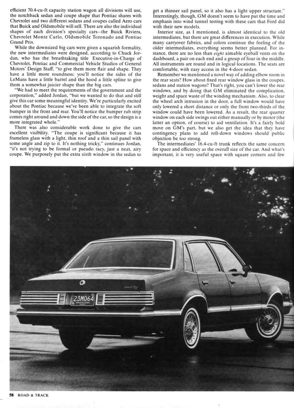 Vintage R&T Review: 1978 Pontiac LeMans - GM's Second Downsizing Act Goes -Mostly- Okay 5 Scan 230826 0003