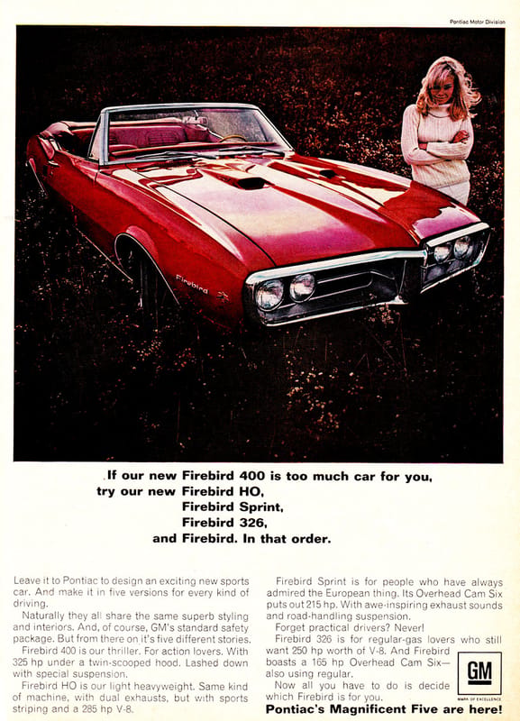 Curbside Classic: 1967 Pontiac Firebird - The Sexy Six 11 1967 Pontiac Firebird Ad 02