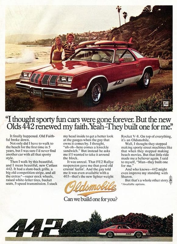 Curbside Time-Lapse: 1977 Oldsmobile Cutlass 442 - Crudful Extreme 8 01 1977 4 4 2 ad