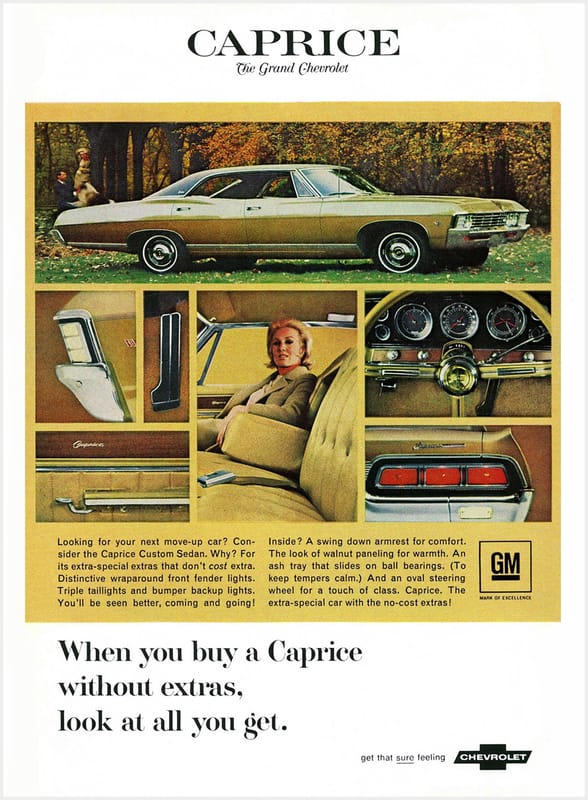 1965-69 Chevrolet Caprice Ads: How To Sell A Luxury Chevy 10 1967 Chevrolet Caprice ad