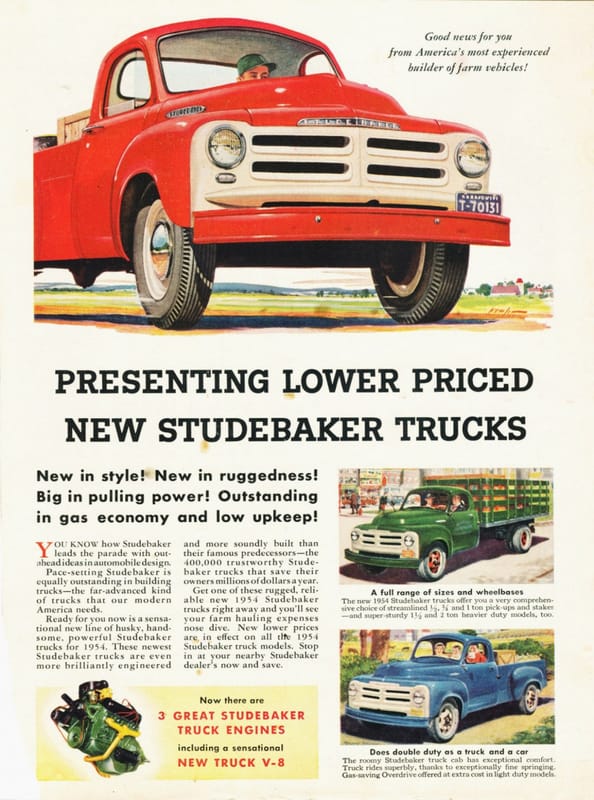 1949 Studebaker 2R-5 Pickup: Two All-New Trucks In One (Studebaker's First And Last) 21 1954 Studebaker Truck Ad 01