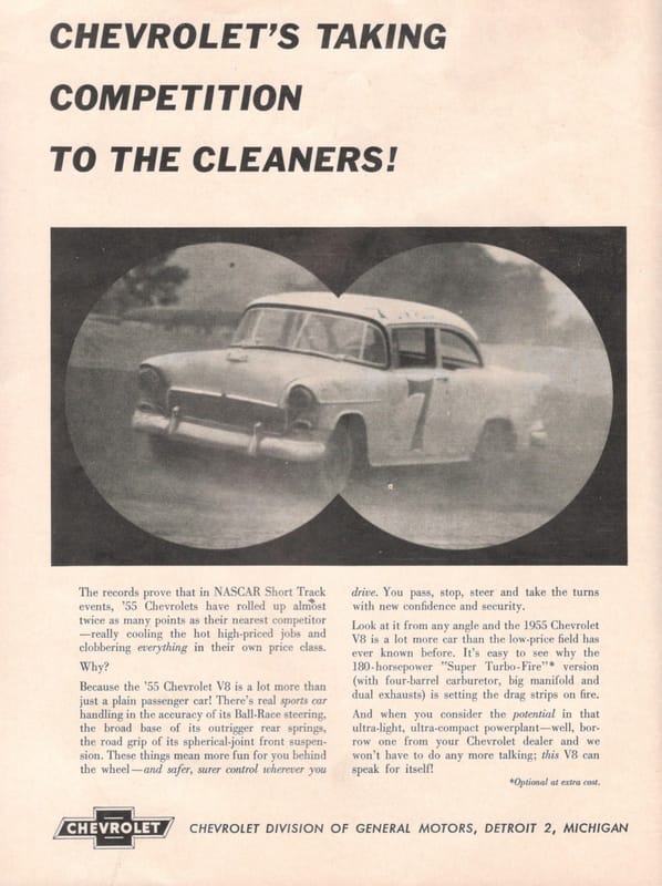 My New Curbside Classic: 1955 Chevrolet 150 Business Coupe - Look What Santa Left For Me 7 55 Chevy ad