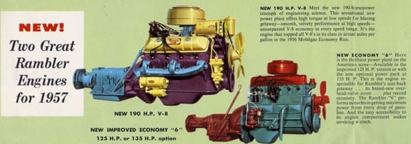Junkyard Classic/Automotive History: 1955 Rambler Cross Country - How Rambler Won The Compact And Price Wars Of The 1950's And Saved AMC 82 Rambler 1957 engines
