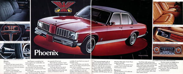 CC Jukebox: I've Got The Style Of A Phoenix! 2 1978 Pontiac Phoenix brochure