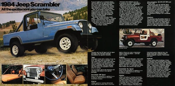 Curbside Classic: 1985 Jeep Scrambler (CJ-8) - A Pickup In Disguise 7 Brochure 1984 Jeep Scrambler