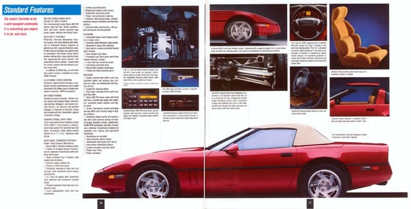 Curbside Classic: 1990 Chevrolet Corvette - Headed For The Nineties 7 1990 Chevrolet Corvette brochure pages as sourced from www.oldcarbrochures.org.
