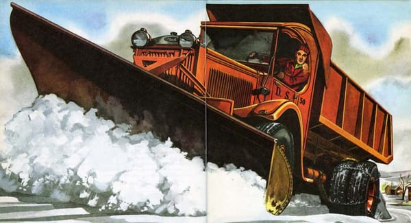 Curbside Outtake: Mack FN(?) Log Hauler - How Many Loads Did It Haul? 3 Mack F series plow