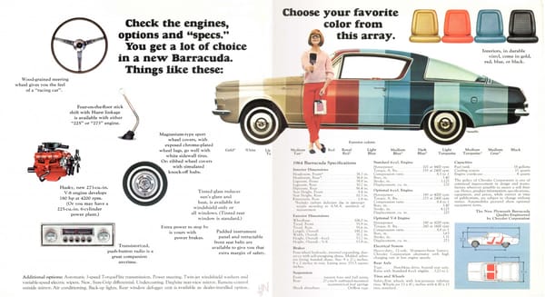 Tableside Classics: Catalinas, Mustangs, Caprices, and Barracudas--New Miniatures From The Aaron Collection 2 1964 Plymouth Barracuda 06 07