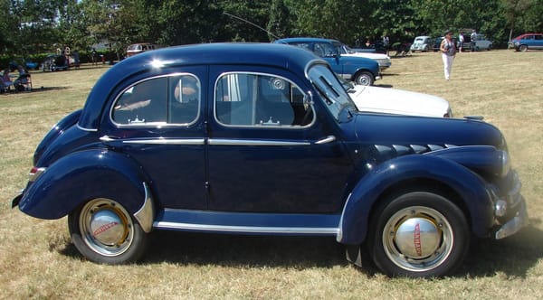 Car Show Classics: At The Chappelle de Vehicules Anciennes At Tonneins, France, For The Fete Of Saint Christopher. 45 dyna 2