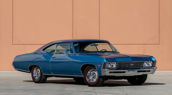 Vintage Car Life Review: 1967 Chevrolet Impala SS 427 – "A Family Car For A Swinging Family" 1 Front 3q view of a Marina Blue 1967 Chevrolet Impala SS 427