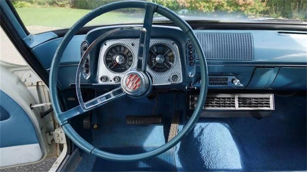 Vintage R&T Review: 1960 Valiant — A Technical Analysis Of Chrysler's New Compact 23 Dashboard of a 1960 Valiant V-200 sedan with pushbutton TorqueFlite controls on the left side of the dashboard