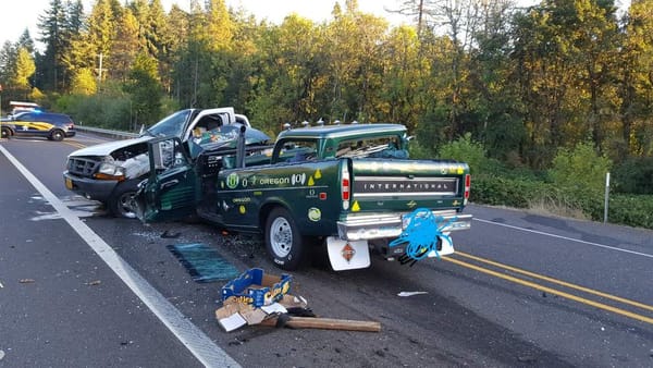 Crash Weekend Outtake: One Driver Dead. One Driver Injured. Guess Which Truck They Were Driving 1 Crash dexter international