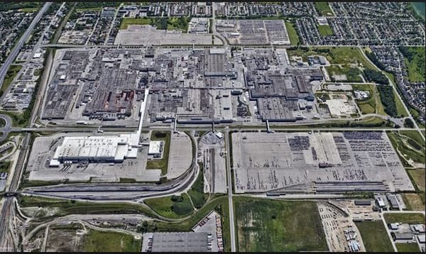 gm oshawa plant aerial