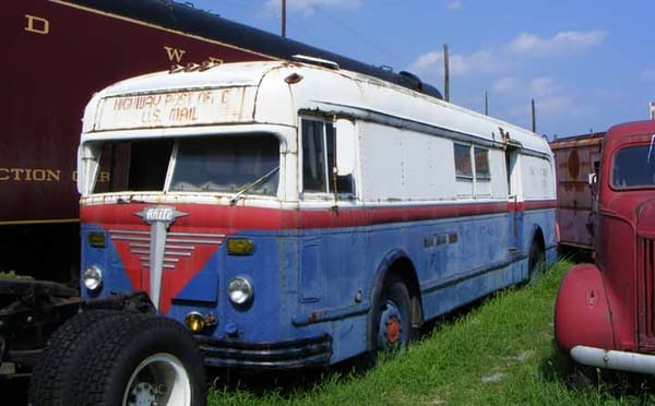 White Highway Post Office bus
