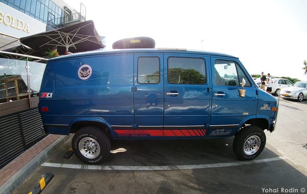 Car Show Classics: It's the Smorgasbord That is Israel's Classic Community 38 1993 Blue Chevrolet Sport Van
