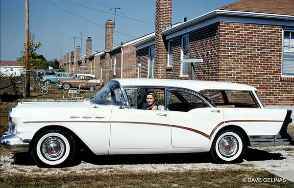 Vintage Snapshots: Me and My Car, Part 1 14 DG Me 57 buick Special Riviera estate