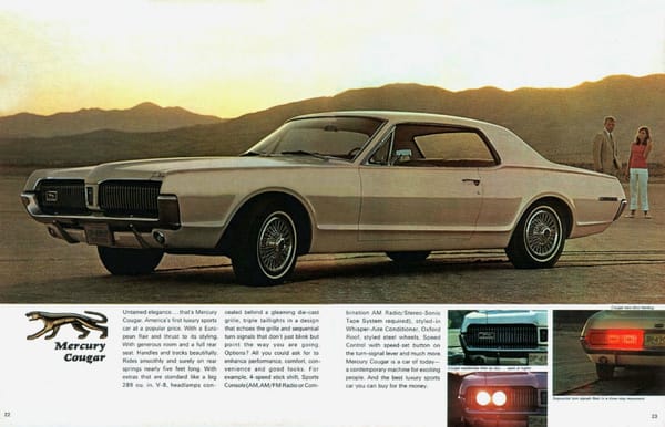 CC Capsule: 1967 Mercury Cougar GT - Wild & Beautiful 3 1967 Mercury Cougar brochure CC