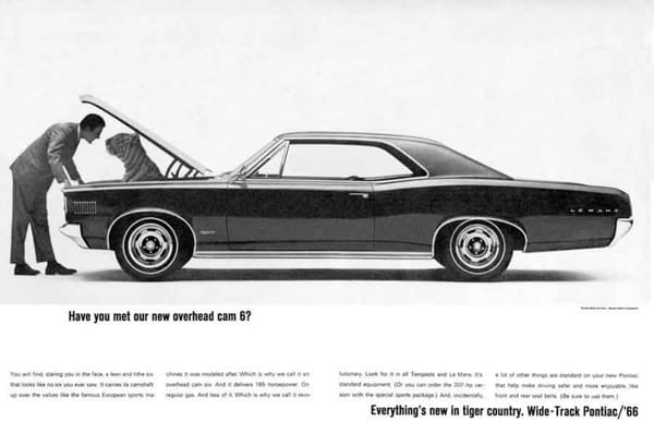 Curbside Classic: 1967 Pontiac Firebird - The Sexy Six 13 Pontiac OHC6 ad 1