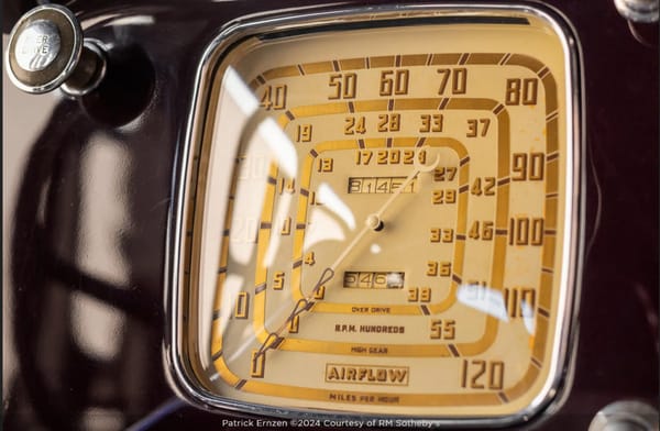Dashboard Evolution Part 1 of 2, Pre-War Symmetry 16 Screenshot 2025 05 06 at 14 56 17 1937 Chrysler Airflow Eight Sedan Arizona 2025 RM Sothebys