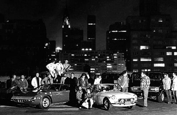 Automotive History: Jack Brabham - You Make Your Own Luck 75 Dan-Gurney-1st-Cannonball-Run-Manhattan-Start