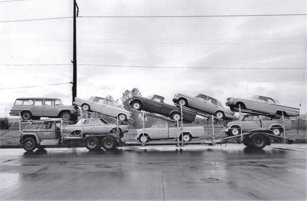 Vintage Car Carrier of the Day: 1957 Ford "Big Job" F800 Hauling A Load Of 1959 Chevys 2 51073682788 ea032d2f6a k