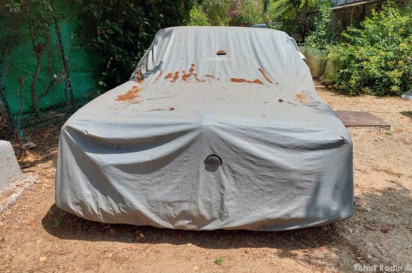 Covered Classic Car