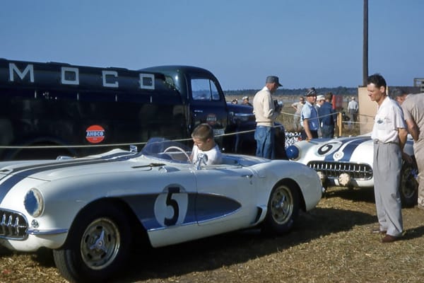 From Powerglide To 3-Speed To 4-Speed - Early Corvette Transmission History 19 1956 Corvette at Sebring