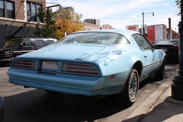 1977 Pontiac Firebird Esprit Sky Bird. Lakeview, Chicago, Illinois. Sunday, October 31, 2010.
