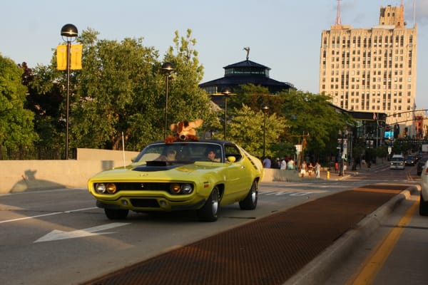 1971 Plymouth Road Runner. Downtown Flint, Michigan. Saturday, August 15, 2015.
