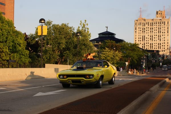 1971 Plymouth Road Runner. Downtown Flint, Michigan. Saturday, August 15, 2015.