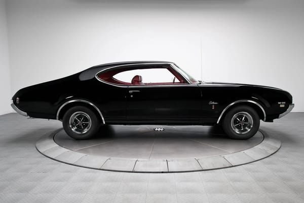 Pontiac Ram Air II, Oldsmobile Force-Air Induction, Chevrolet Cowl Induction – Did These Ram Induction Systems Actually Increase Power? 22 Studio shot of the right side of a black 1969 Oldsmobile Cutlass S W-31 hardtop