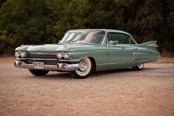 Two Dozen Green Cars And Trucks To Mark The Start of Spring 16 Front 3q view of a Hampton Green 1959 Cadillac Fleetwood Sixty Special four-door hardtop