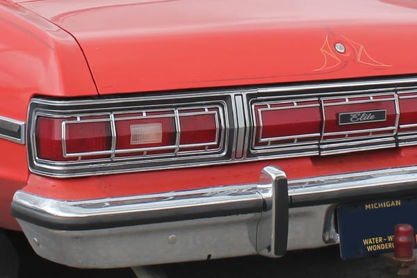 Curbside Musings: 1975 Ford Elite - I'm So Fancy 8 1975 or '76 Ford Elite. Otisville, Michigan. Saturday, May 24, 2025.