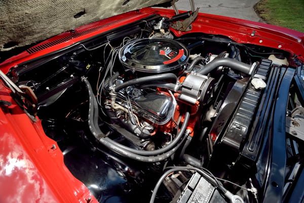 Vintage Car Life Review: 1967 Chevrolet Impala SS 427 – "A Family Car For A Swinging Family" 23 Chevrolet Turbo-Jet 427 under the hood of a red 1967 Chevrolet Impala SS 427