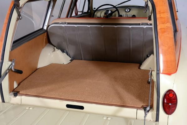 1950 Nash Rambler Custom Station Wagon – The Original Luxury Compact Turns 75 11 Cargo area of a 1950 Nash Rambler wagon, seen from the rear with the tailgate open