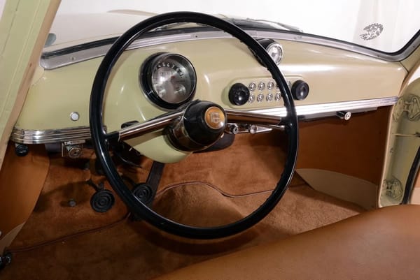 1950 Nash Rambler Custom Station Wagon – The Original Luxury Compact Turns 75 15 Dashboard of an ivory 1950 Nash Rambler wagon