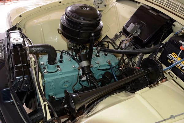 1950 Nash Rambler Custom Station Wagon – The Original Luxury Compact Turns 75 18 Engine of an ivory 1950 Nash Rambler wagon