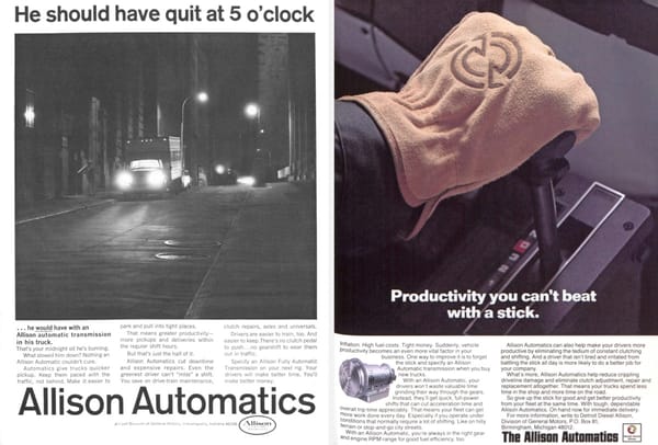 Vintage Ad: 1976 Allison AT 540 Transmission - Clutching For Attention 3 Allison Transmission ads