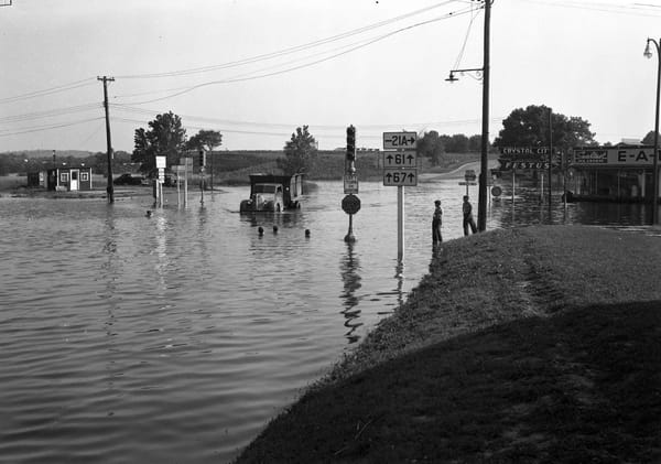 Vintage Snapshots: Flooding 4 flood desoto festus swimming