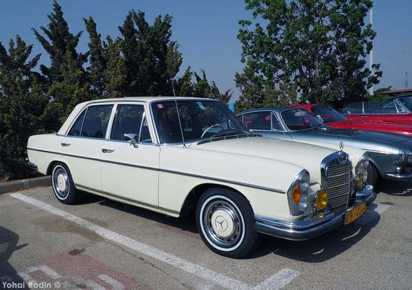 Car Show Classics: It's the Smorgasbord That is Israel's Classic Community 49 1972 White Mercedes-Benz 280SE W108