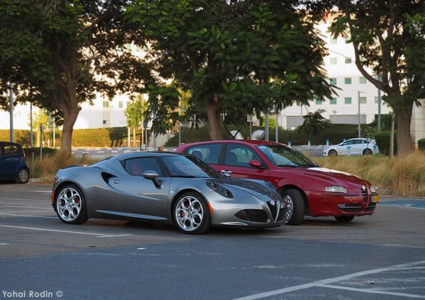 CCs In Israel: March 2020 – Usual Suspects Apply Here 5 Grey Alfa Romeo 4C, Red Alfa Romeo 147
