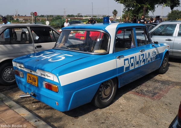 Car Show Classics: It's the Smorgasbord That is Israel's Classic Community 7 1971 Blue Alfa Romeo Giulia Super Polizia