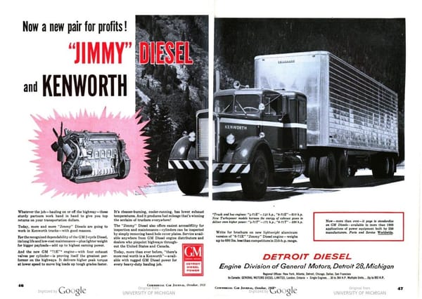 Truck History: 1939 GMC - First Year For The Legendary "Jimmy" Detroit Diesel -- It's Still Being Built 85 Years Later 12 DD kenworth 1 horz