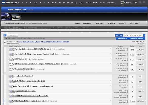 QOTD - Do You Spend Time On Car Forums? 5 e90post