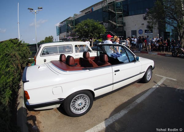 Car Show Classics: It's the Smorgasbord That is Israel's Classic Community 52 White BMW E30 Convertible