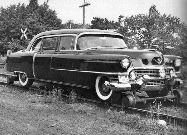 Vintage Photos: Classic Cars Riding Classic Railways - Railroad Inspection Cars, 1950s-1960s 7 railroad inspection car 17
