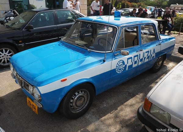 Car Show Classics: It's the Smorgasbord That is Israel's Classic Community 6 1971 Blue Alfa Romeo Giulia Super Polizia