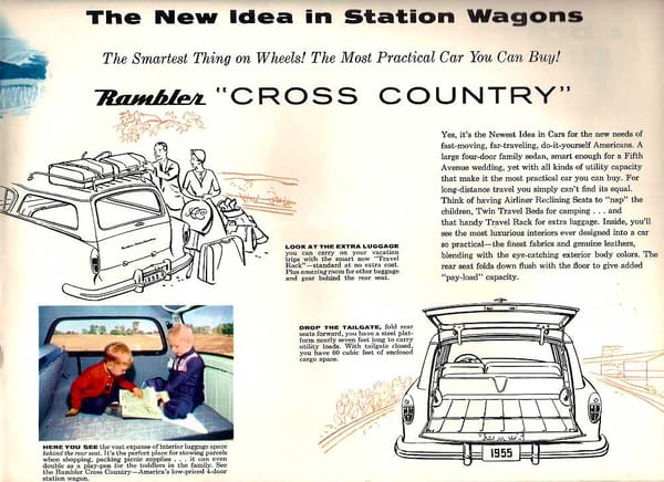 Junkyard Classic/Automotive History: 1955 Rambler Cross Country - How Rambler Won The Compact And Price Wars Of The 1950's And Saved AMC 66 Rambler 1955 wagon br 08