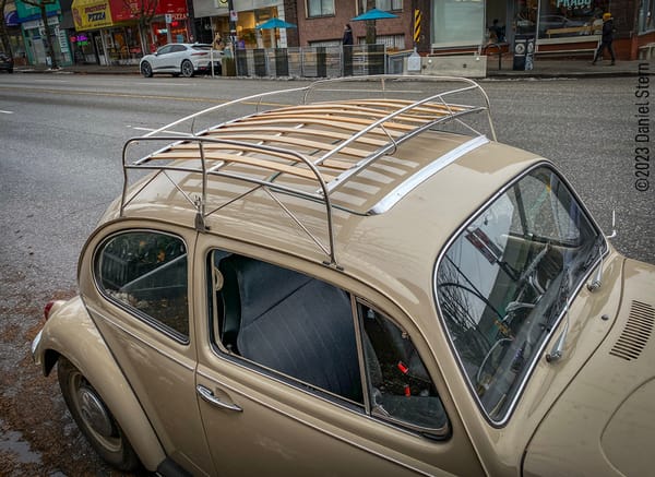 1968 Volkswagen Beetle With Roof Rack - Speaking of Chewing Gum… 12 68 Beetle Roofrack 7515